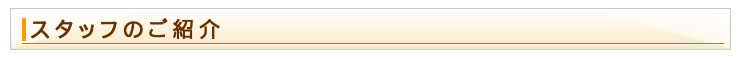 スタッフのご紹介